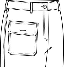 with pocket flap