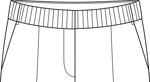 pleated front waistband